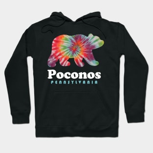 Poconos Pennsylvania Bear Tie Dye Hoodie